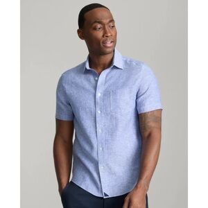 UNTUCKit Wrinkle-Resistant Linen Short-Sleeve Cameron Shirt Medium
